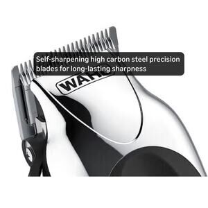 Wahl USA Chrome Pro Corded Clipper Complete Haircutting Kit for Men – Powerful